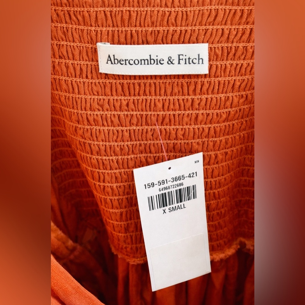 Abercrombie & Fitch Fall Floral Rust/Orange Sundress – Size XS – NWT - Picture 5 of 5